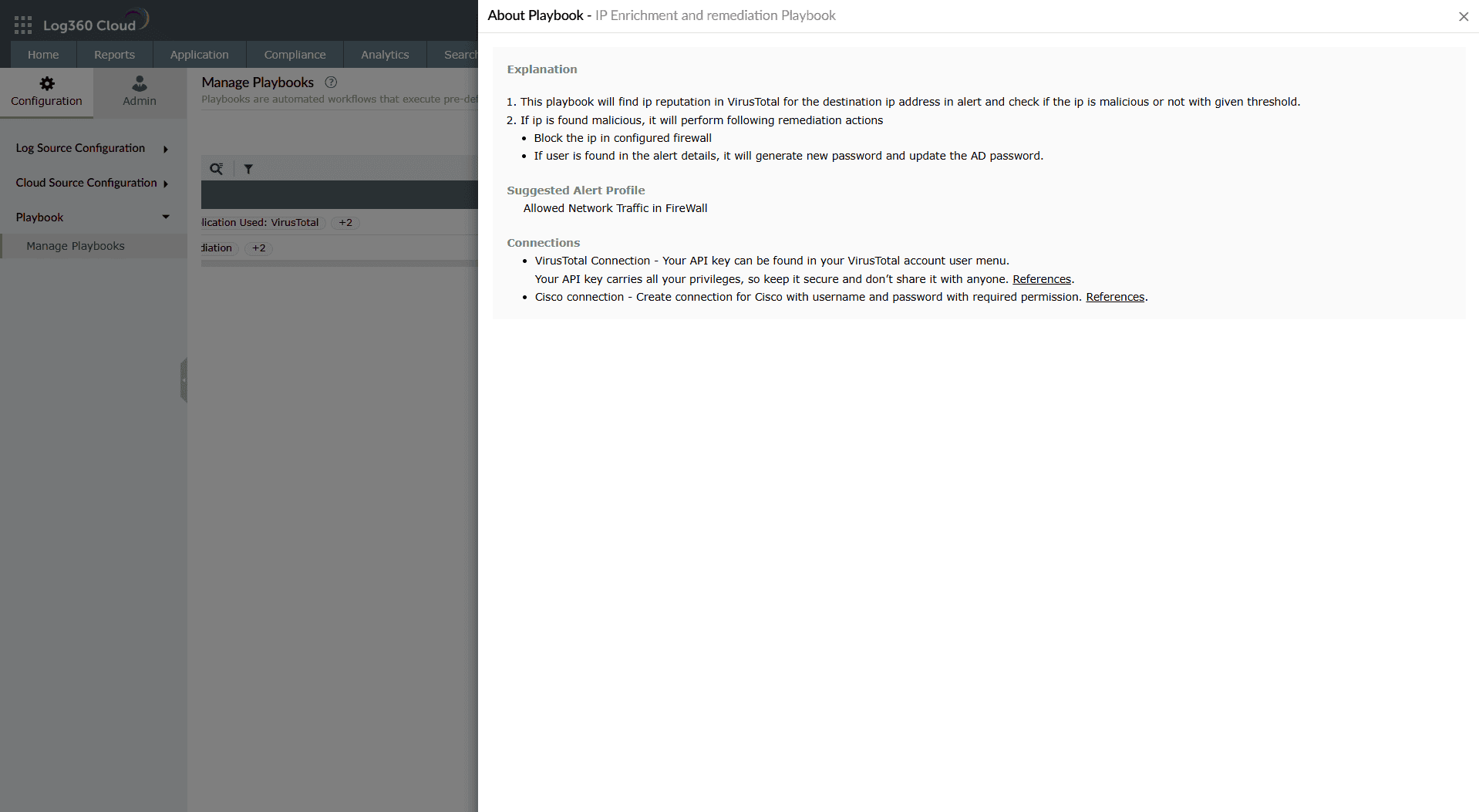 Manage playbooks