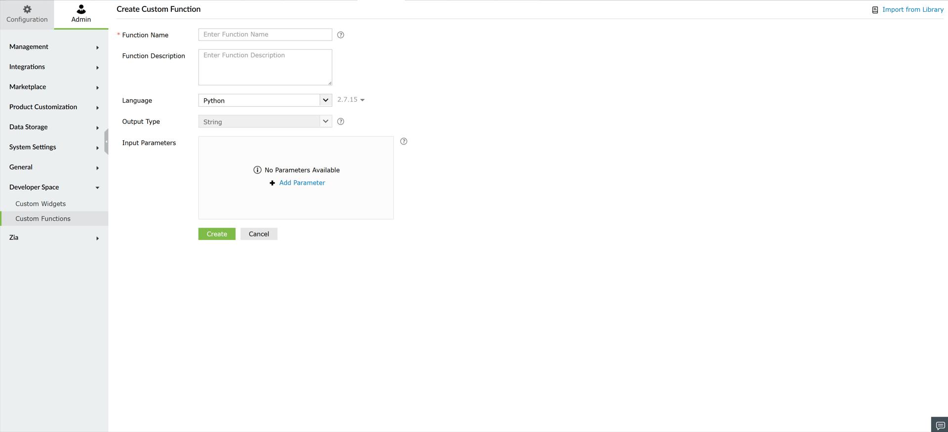 Create custom functions