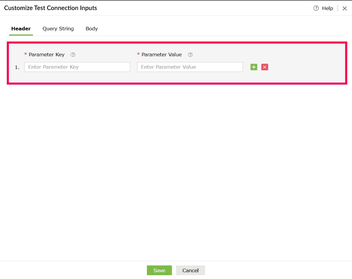 Configuring parameters
