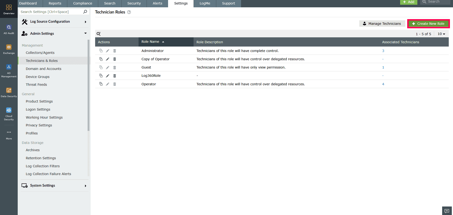 Creating and managing roles