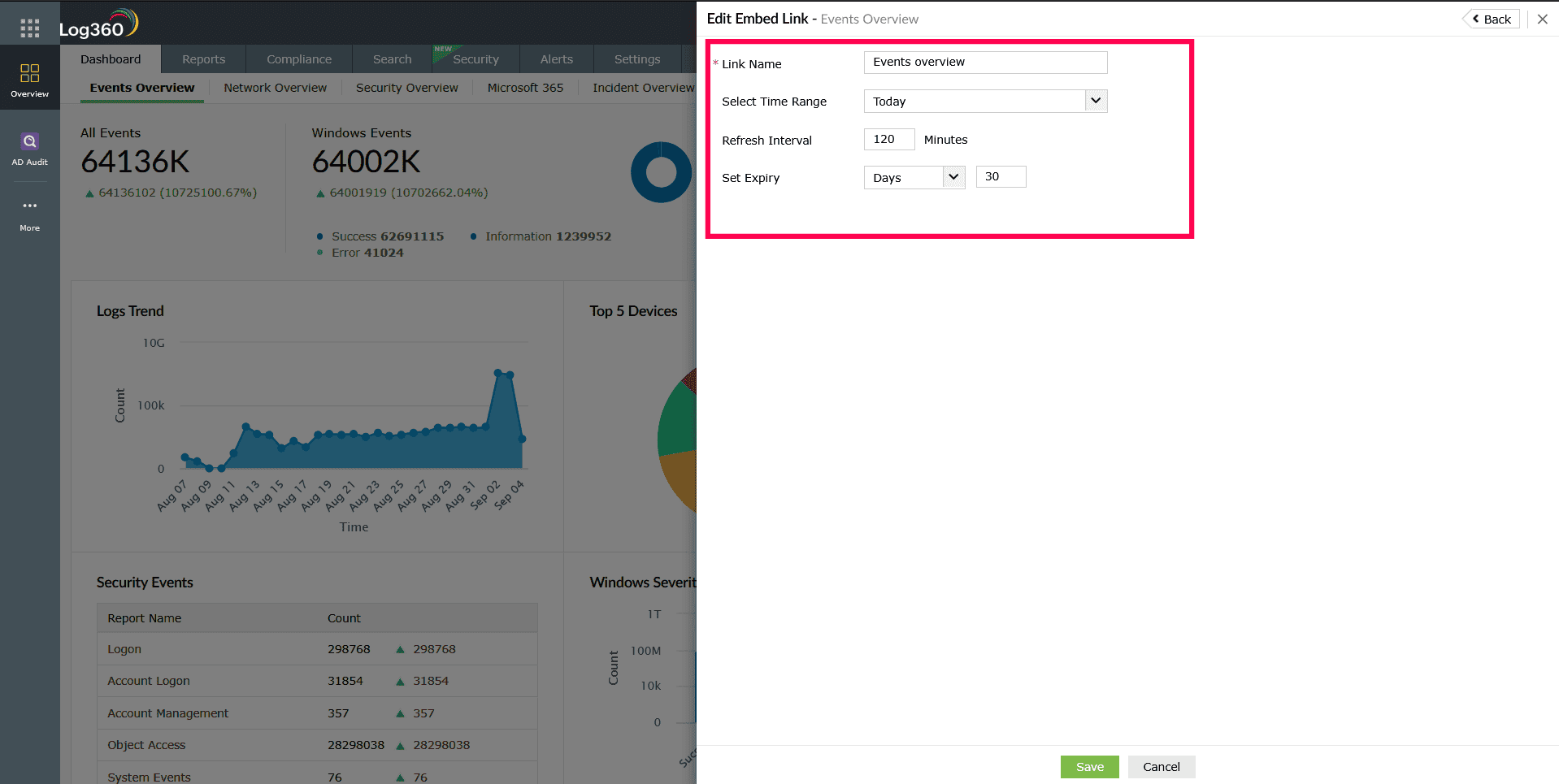 Configuring Edit Embed Link