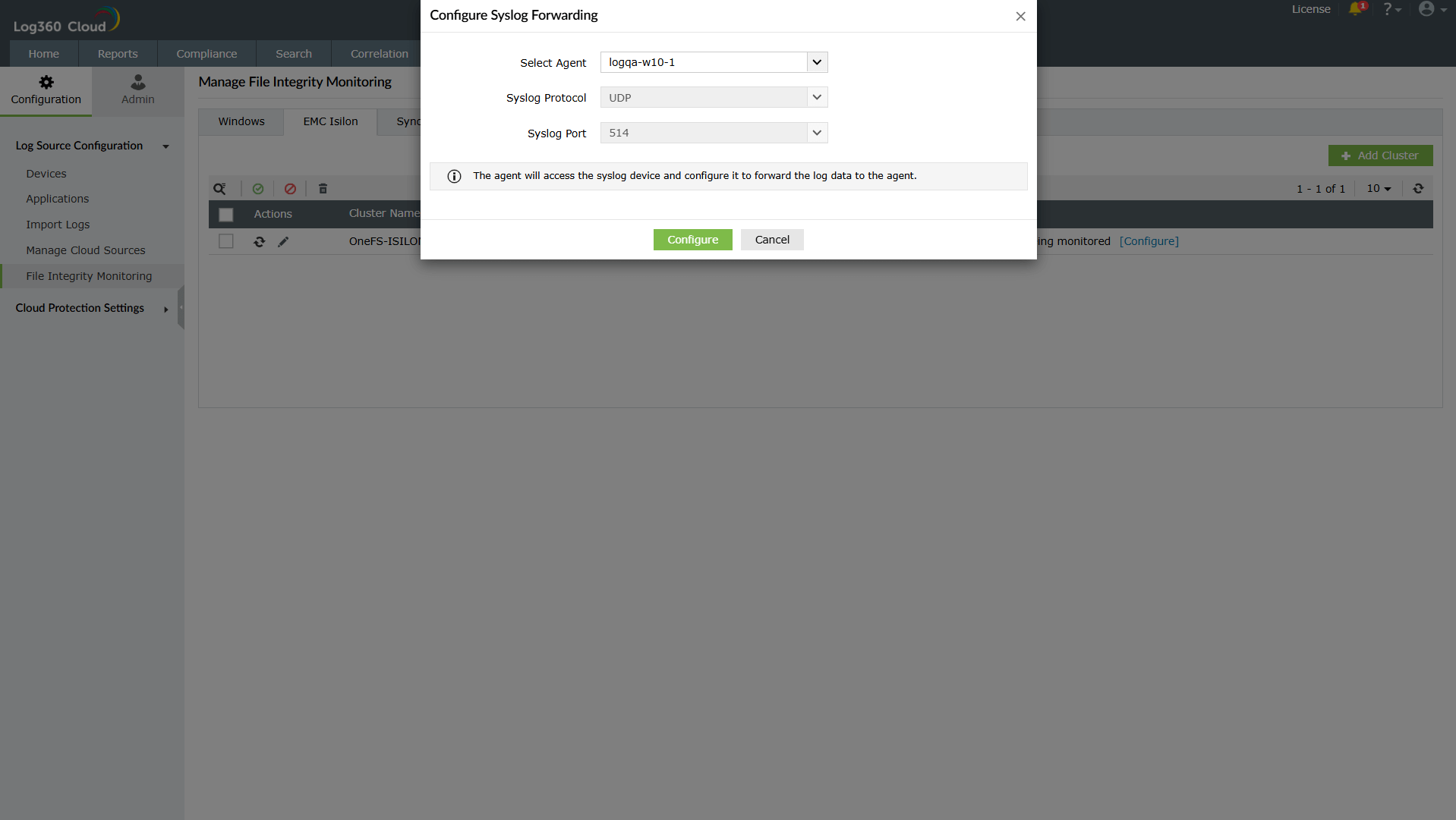 EMC Isilon file monitoring