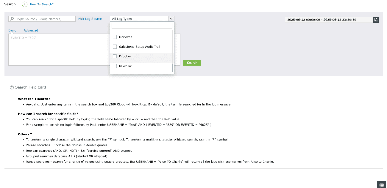 Filtering logs