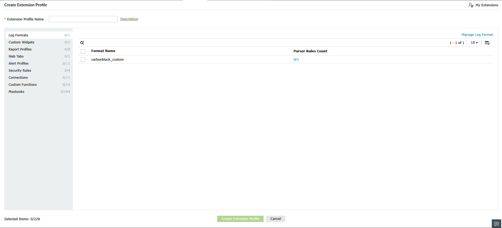Extension Profile Generator
