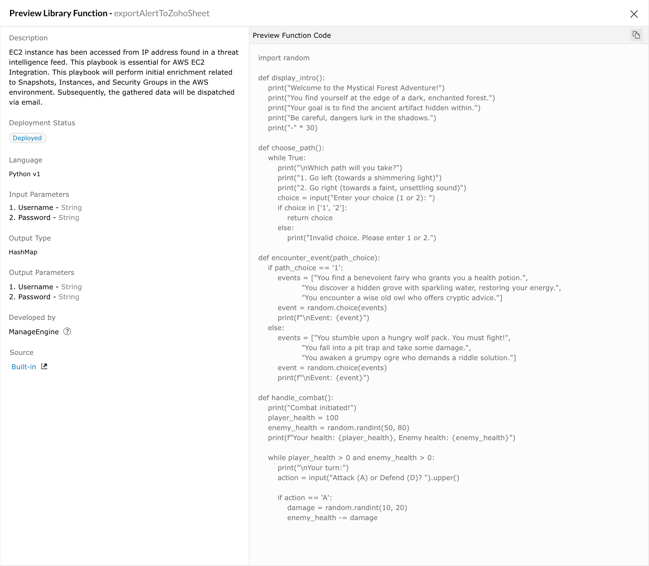 Functions library