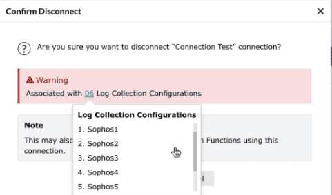Viewing log collection configurations