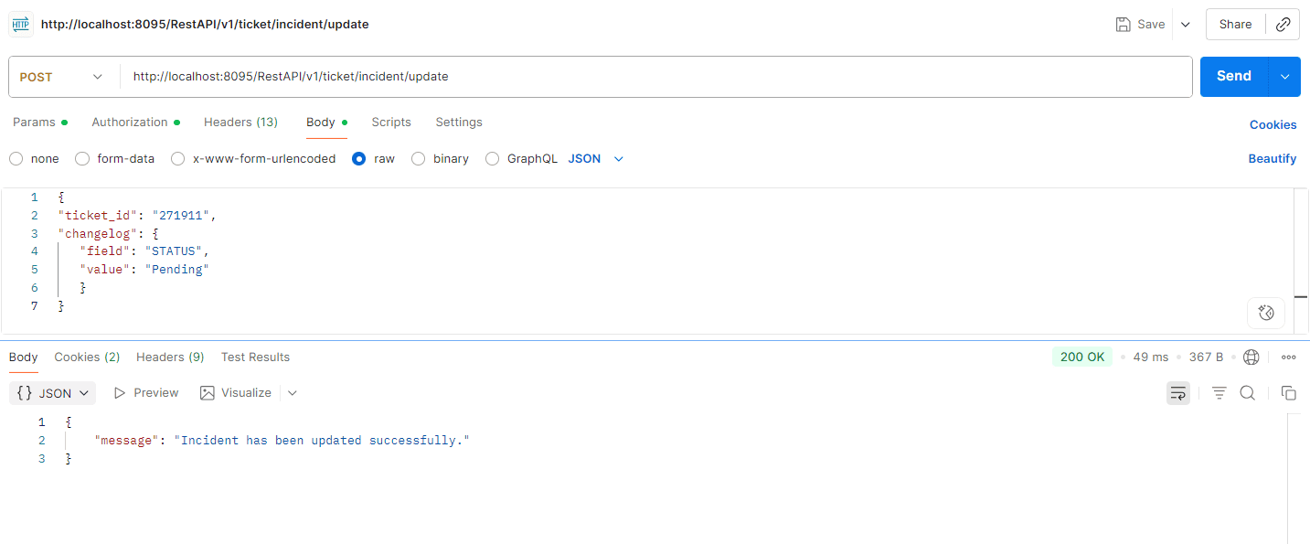 Sync incident status/severity using ticket
