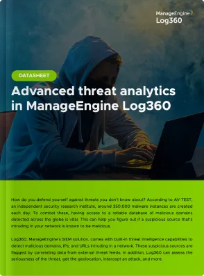 Advanced threat analytics in ManageEngine Log360