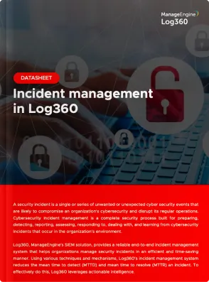 Incident management in Log360