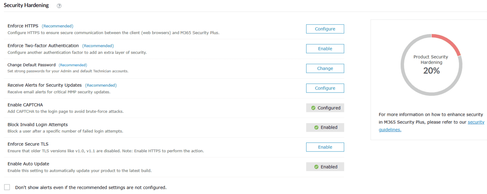 Security Hardening M365 Security Plus