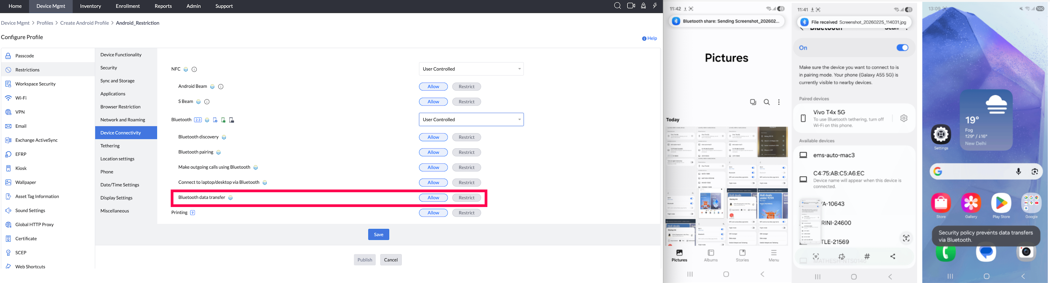Bluetooth Data transfer