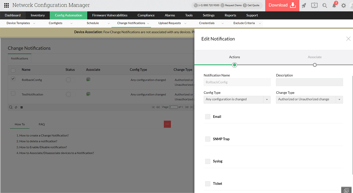 Change notifications