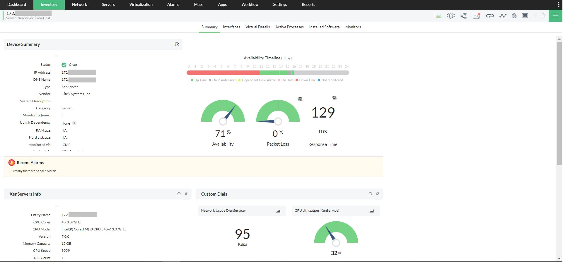 Citrix XenServer Monitoring - ManageEngine OpManager
