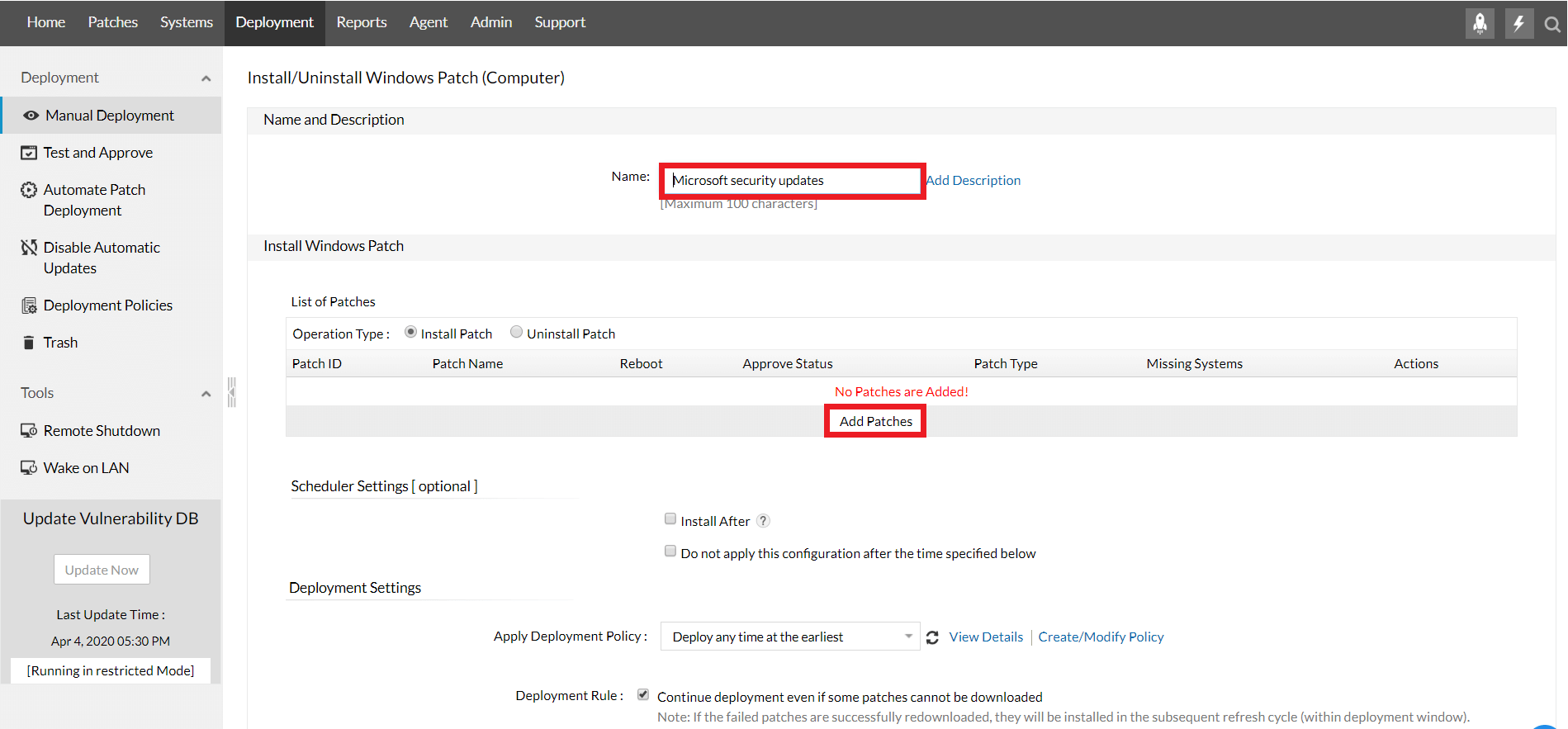 Install Microsoft security updates