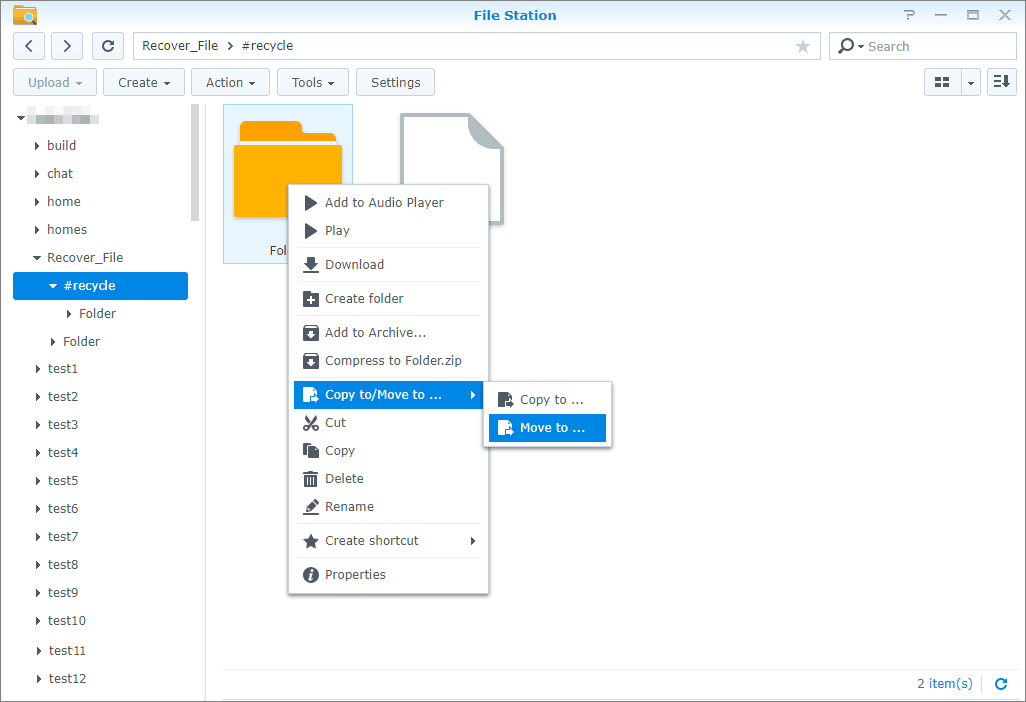 Restoring a deleted file