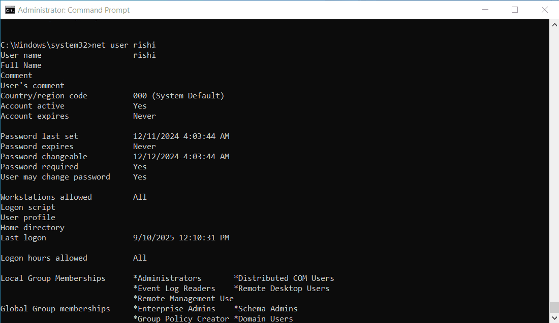 View logged-on users using CMD