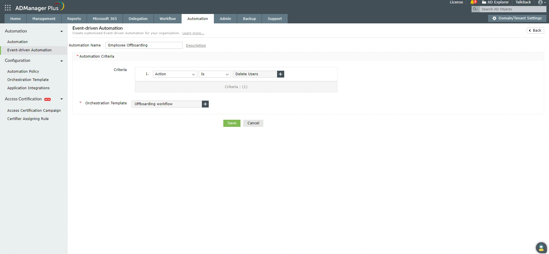 Conditional orchestration