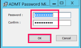 Enter and confirm the password for the encryption file.