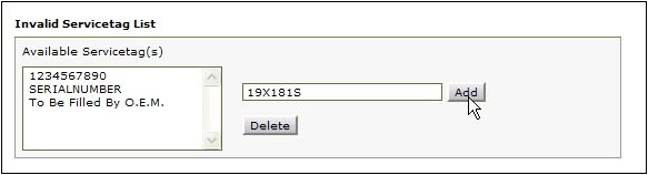 Invalid ServiceTag Invalid ServiceTag