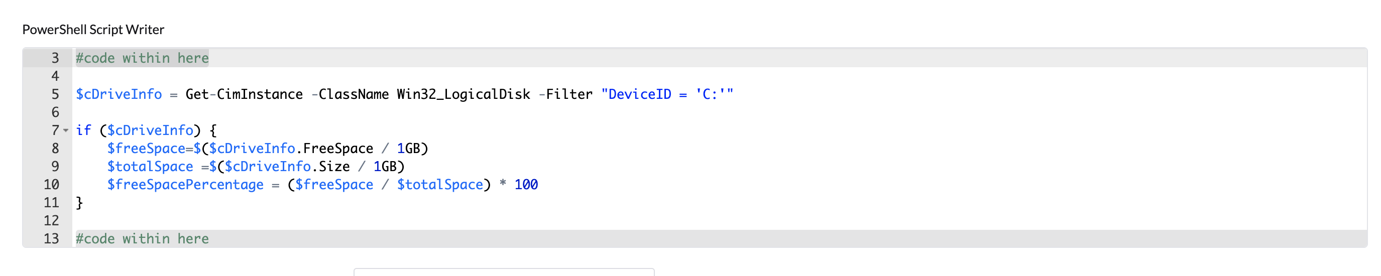Example script for sensor creation