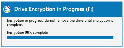 Encrypting the USB drive using BitLocker-to-Go