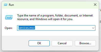 open-services.msc Opening services.msc