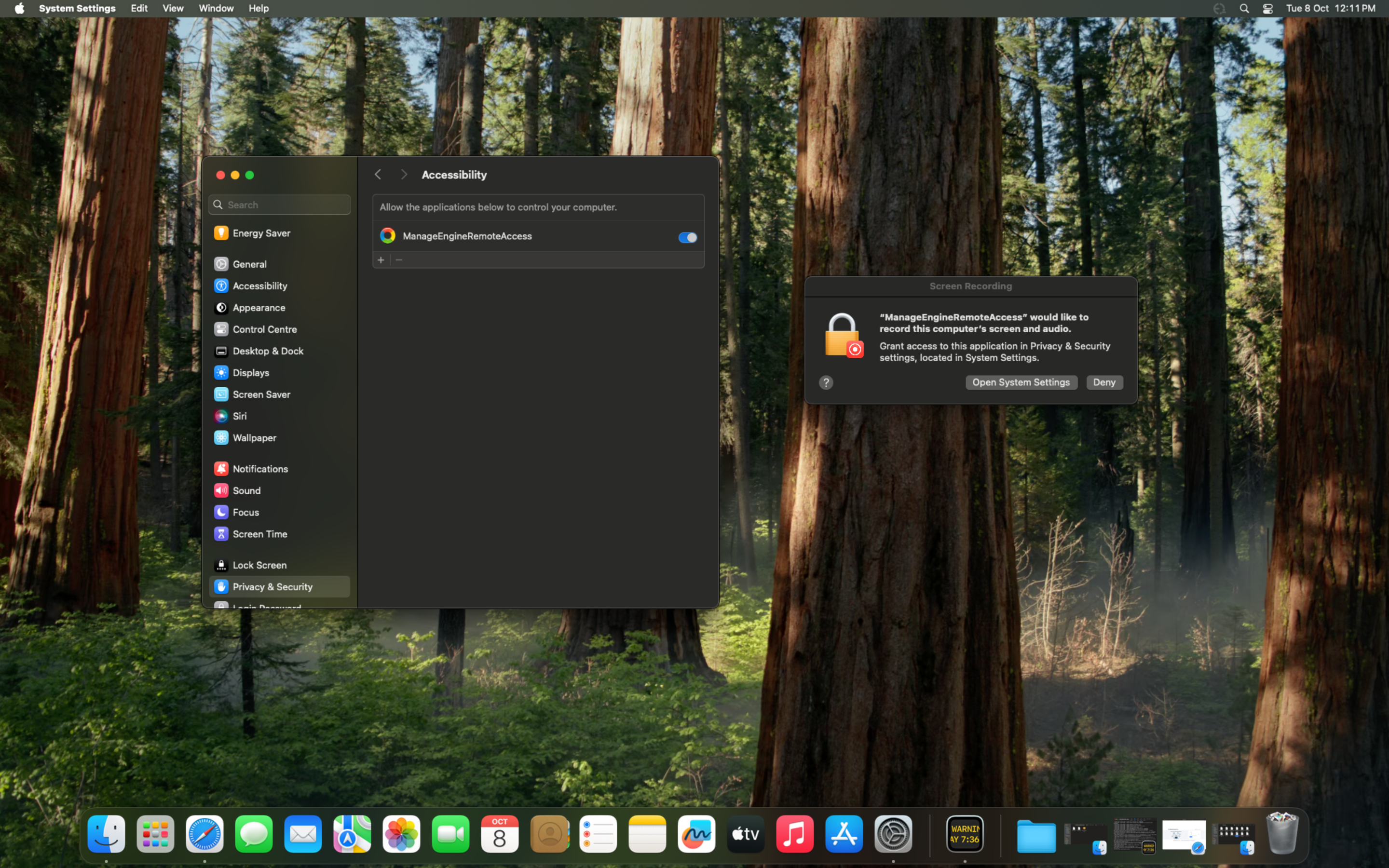 MAC 10.14 remote control error