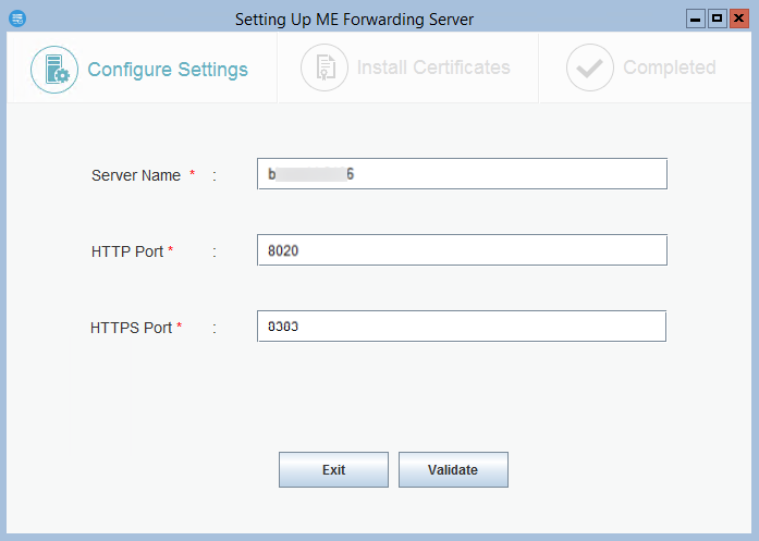forwarding server installation
