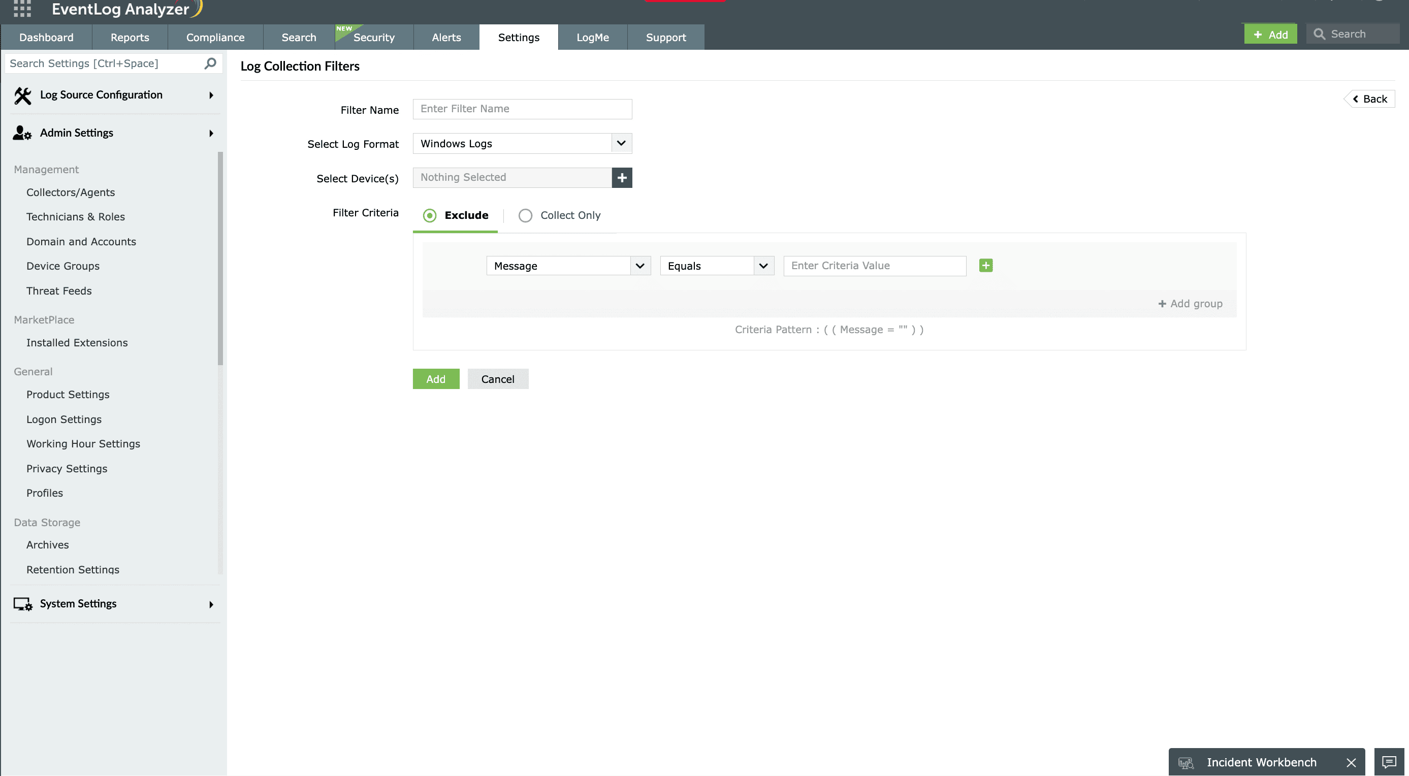 Automated event log collection and analysis