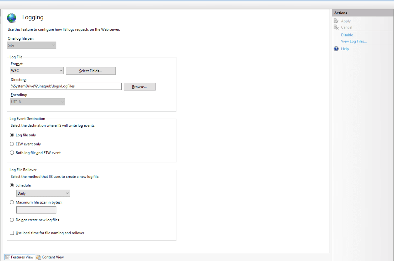 How to enable IIS logging