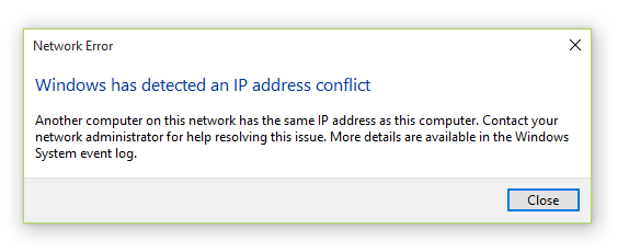 IP Address Conflict - ManageEngine OpUtils