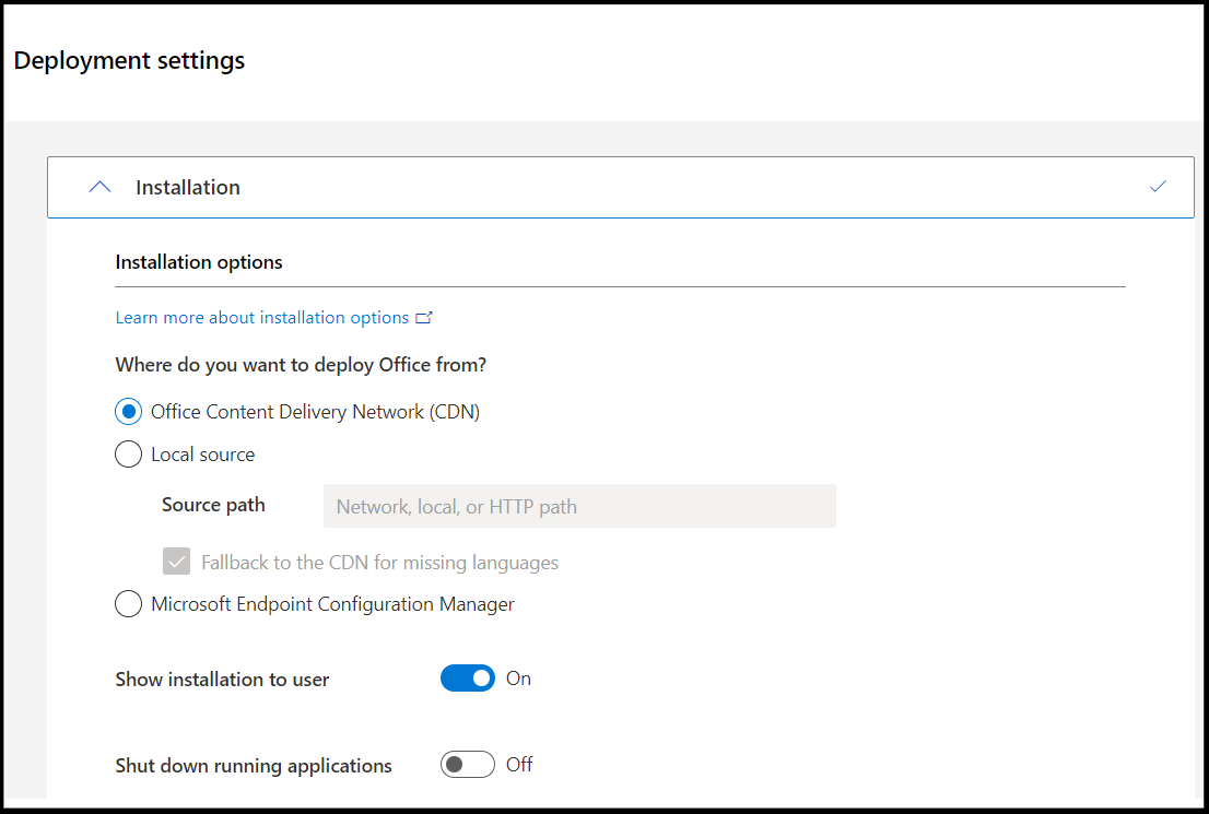 Microsoft 365 installation - ManageEngine OS Deployer