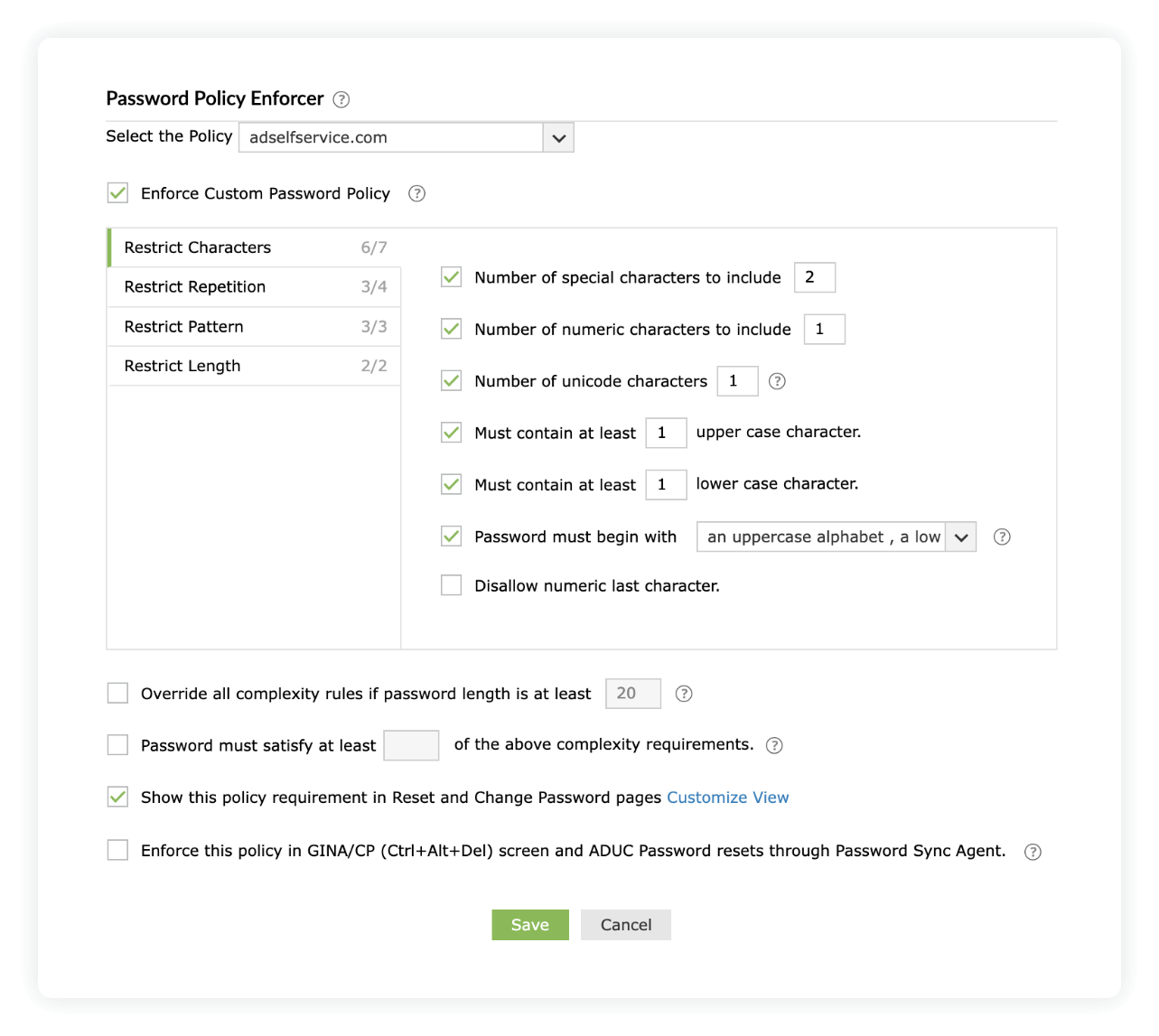 Password Policy Enforcer