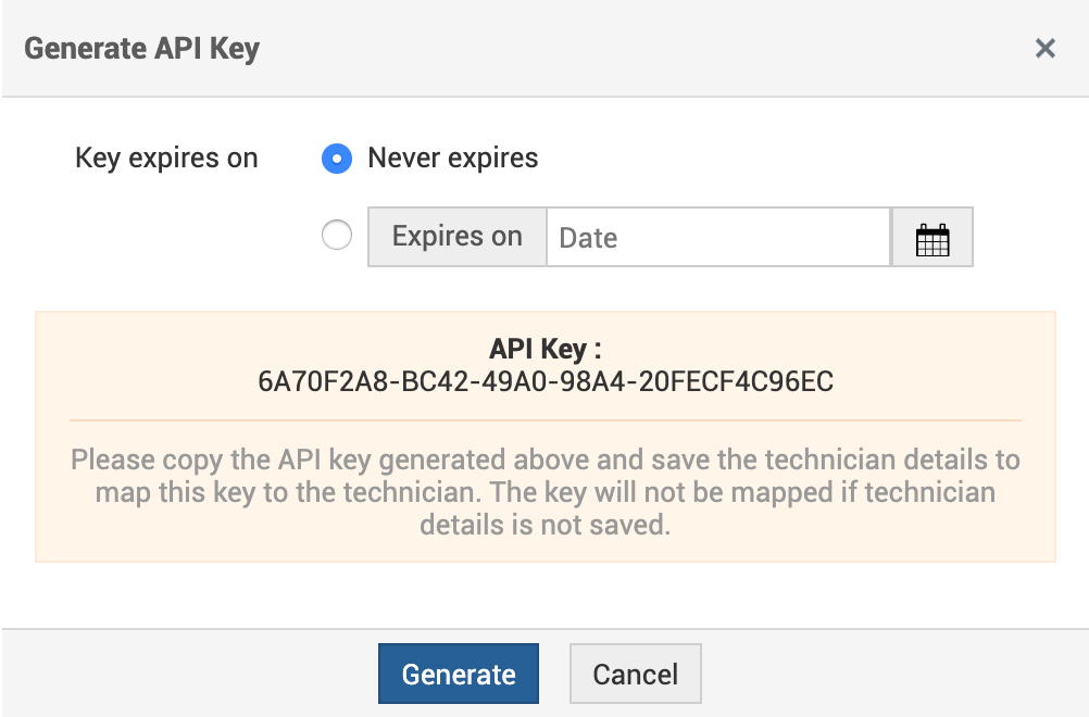 Sample API Key