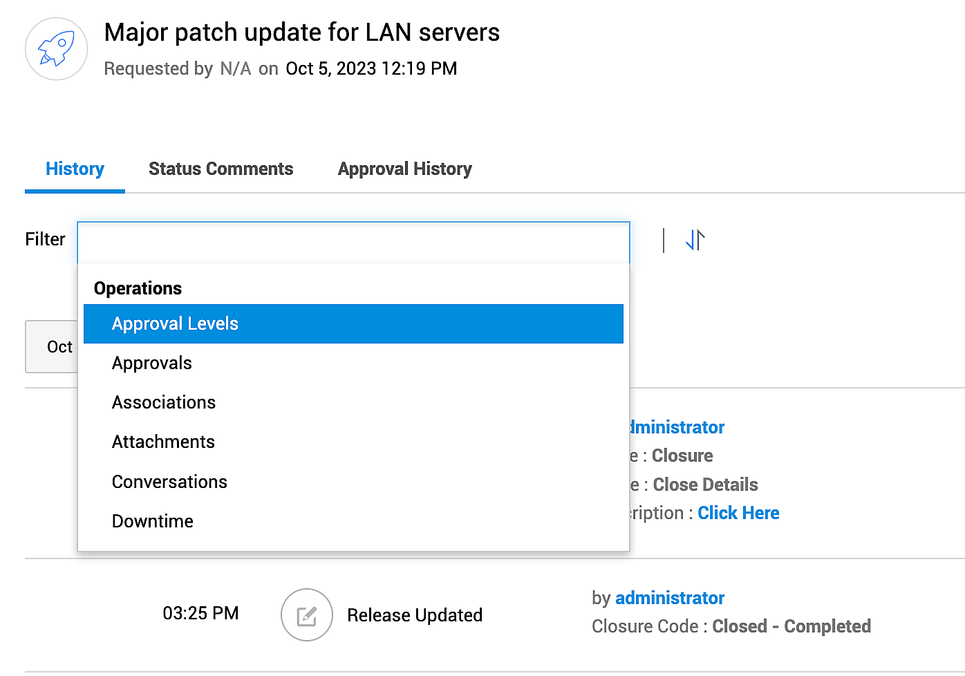filter by operations