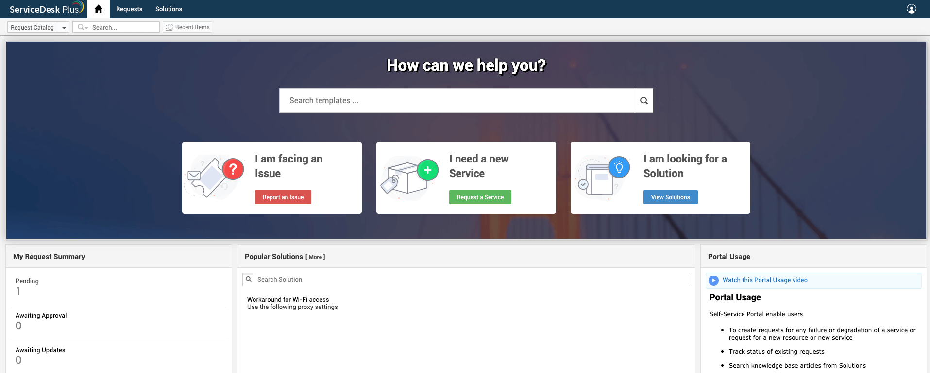 Enhancing IT self-service with an integrated service catalog Integrated self-service portal with ITIL service catalogue