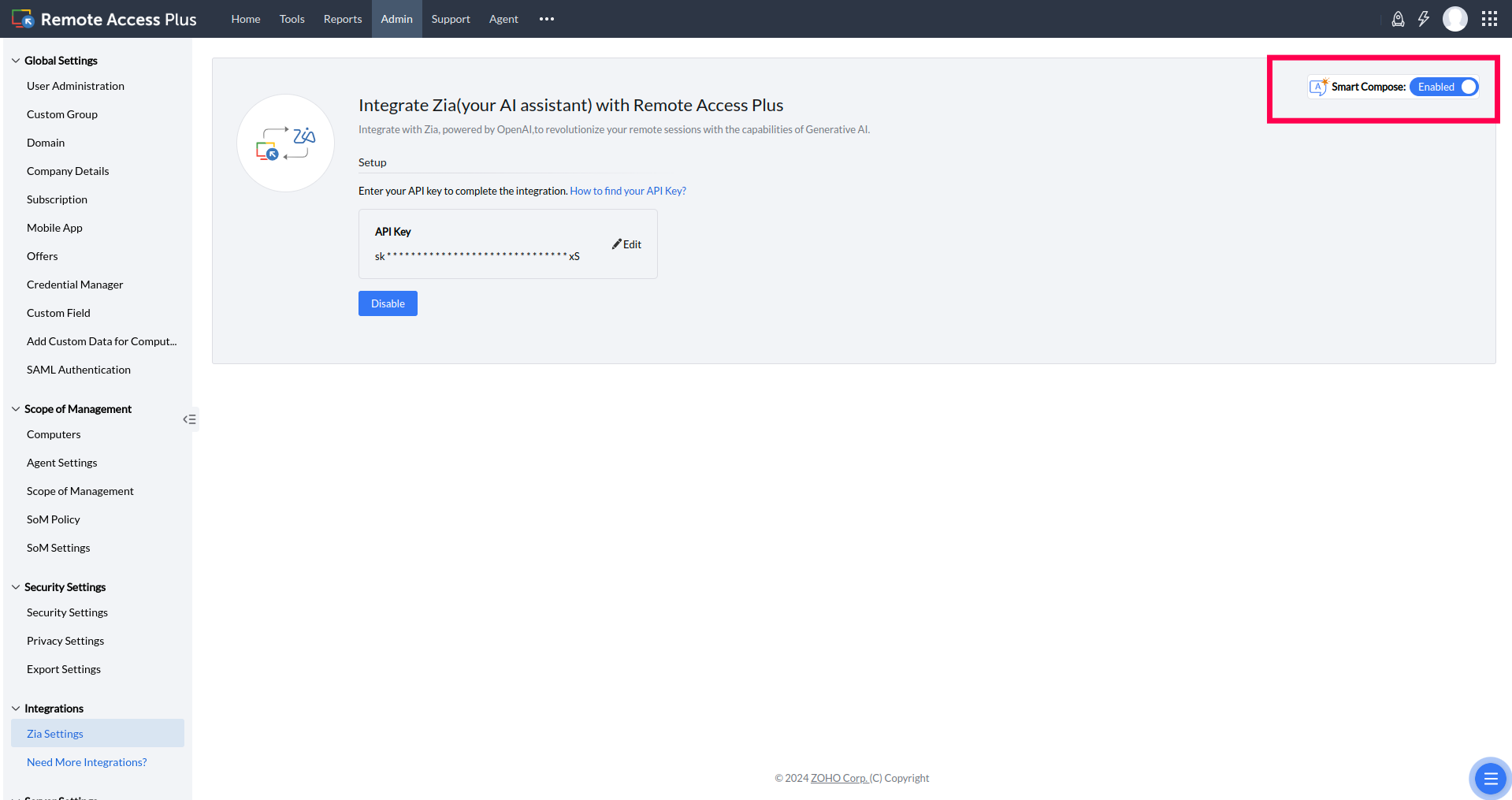 Remote Access Plus Smart Compose