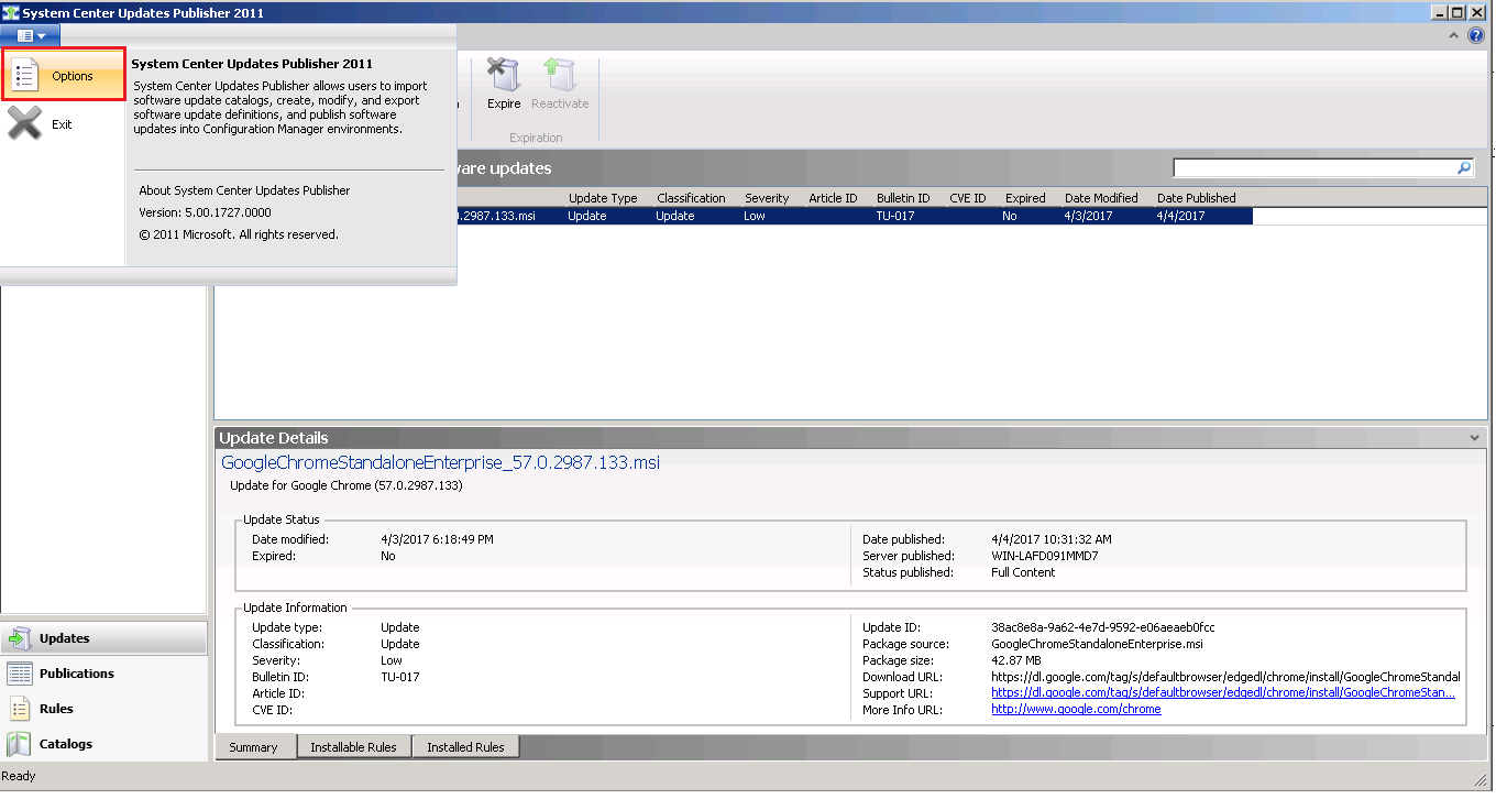 Publishing patches from Microsoft SCUP to WSUS ManageEngine Patch