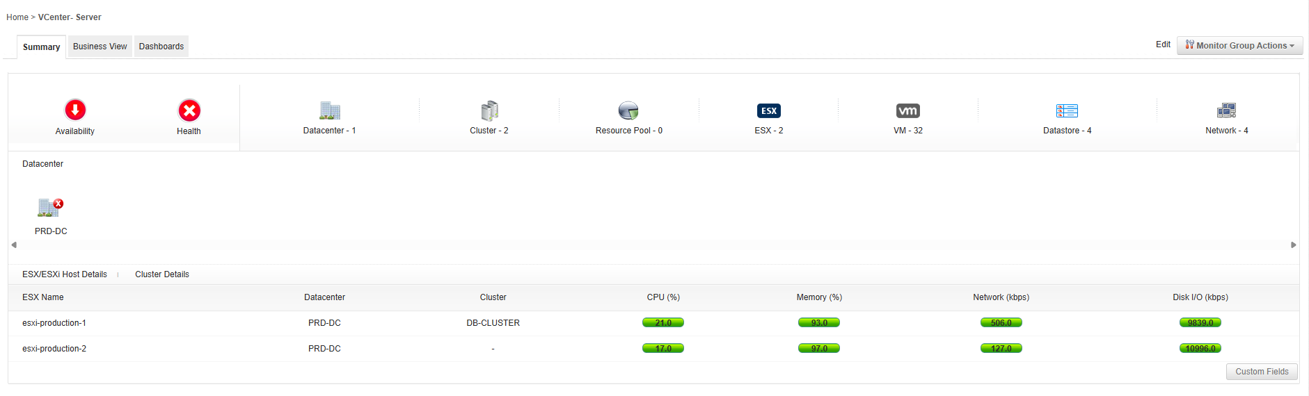 VMware vCenter Discovery - ManageEngine Applications Manager