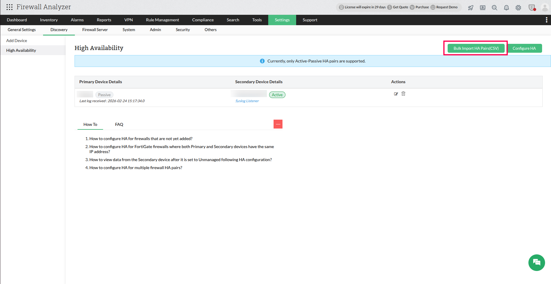 High Availability High Availability