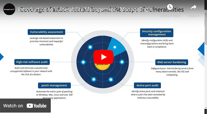 ManageEngine's risk-based vulnerability management software